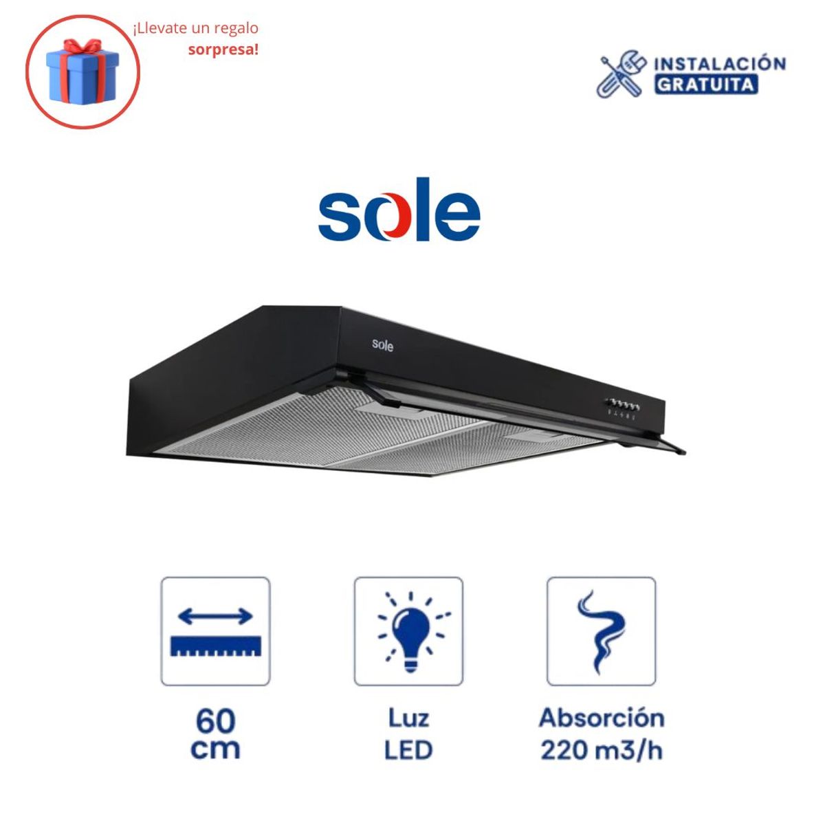 SOLE - Campana Extractora Nyx Sole 60cm TURE96CO