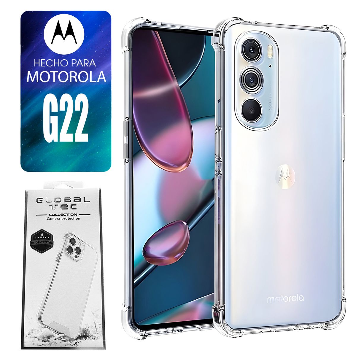 ASIA IMPORT - Space Case Para Motorola G22 Transparente