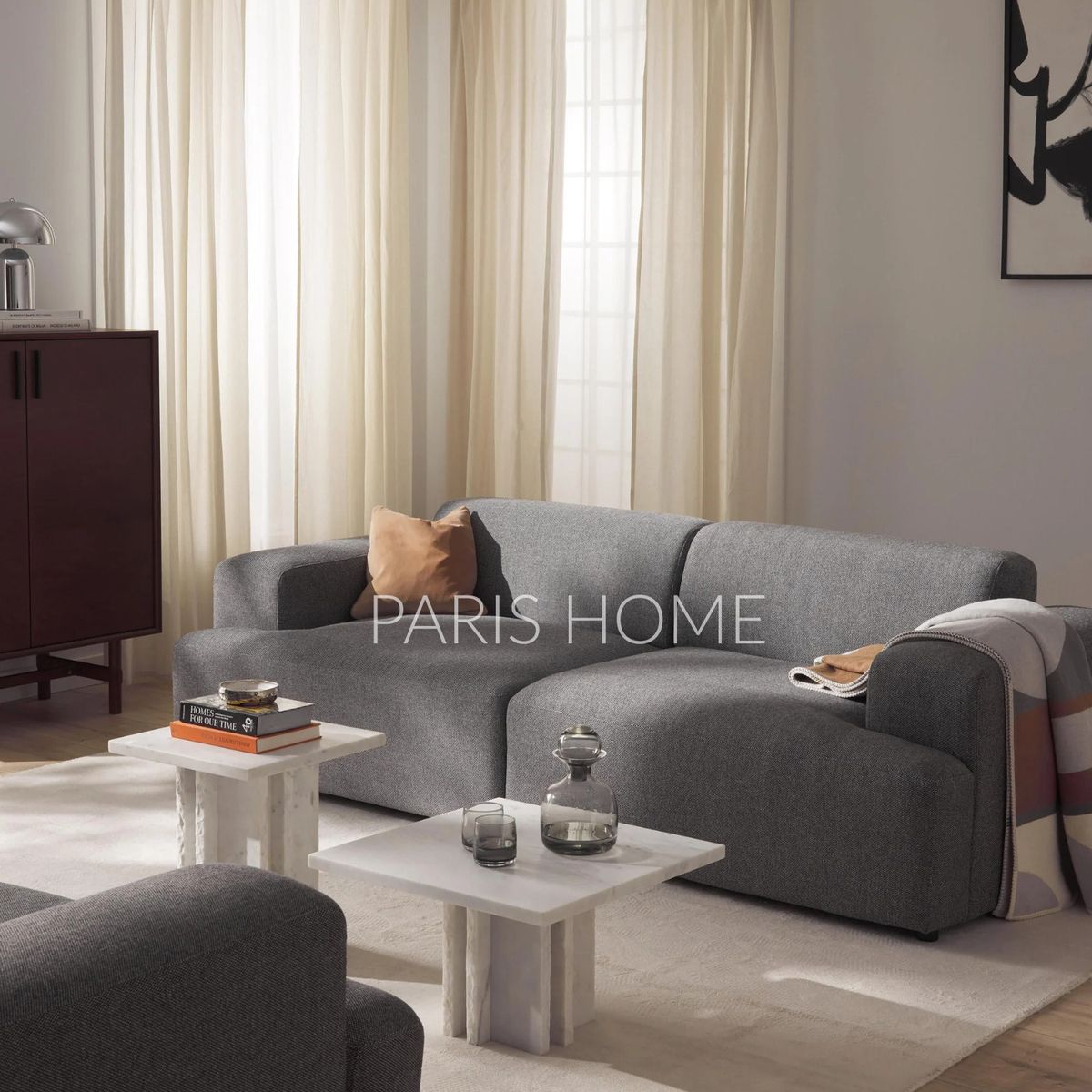 GENERICO - Sofá 3 Plazas Gala Tejido - Gris