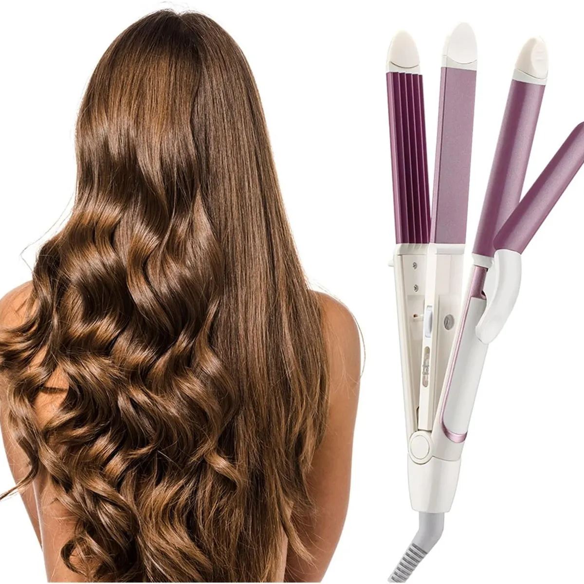 GENERICO - PLANCHA ALISADORA 3 EN 1 PARA CABELLO