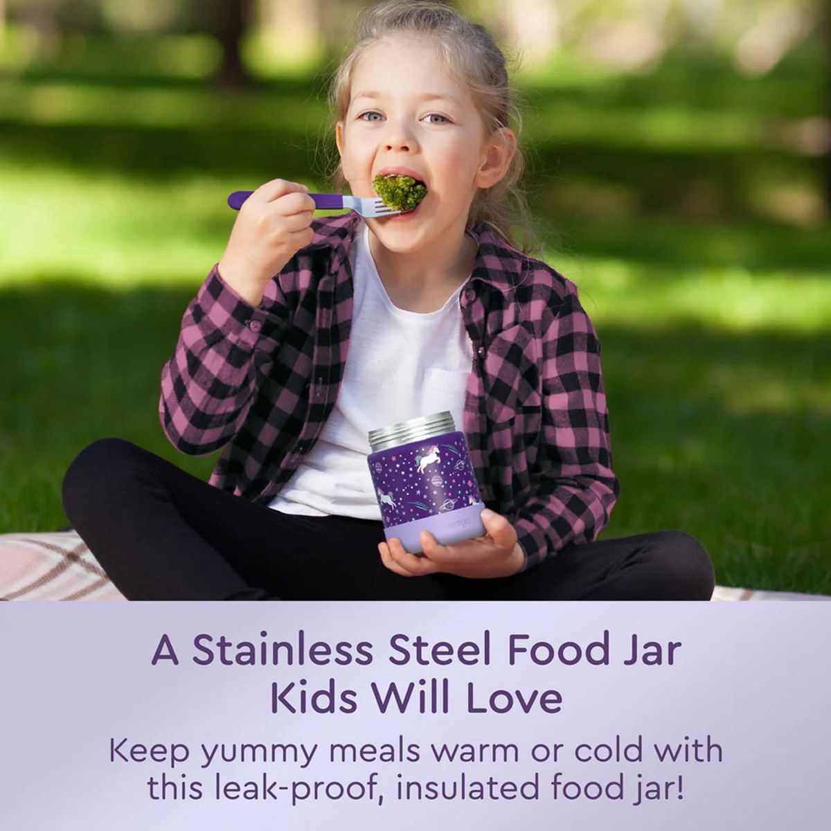 BENTGO - Jar de acero inoxidable Bentgo Kids - Unicornio