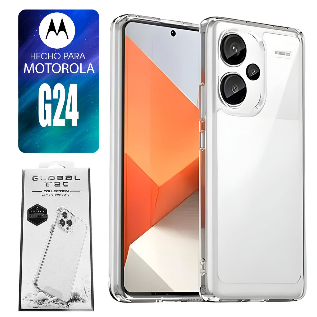 ASIA IMPORT - Space Case Para Motorola G24 Transparente