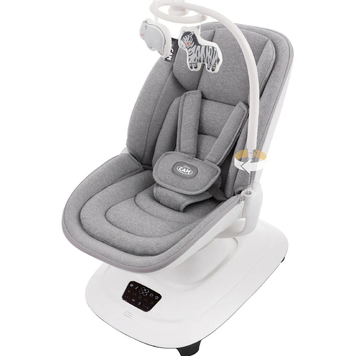 BABY CAM - Mecedora eléctrica táctil Rocking Chair Baby Cam gris claro