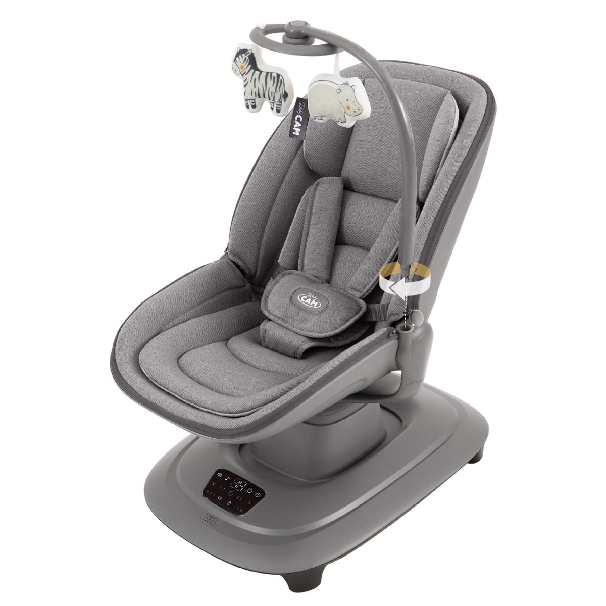 BABY CAM - Mecedora eléctrica táctil Rocking Chair Baby Cam gris oscuro