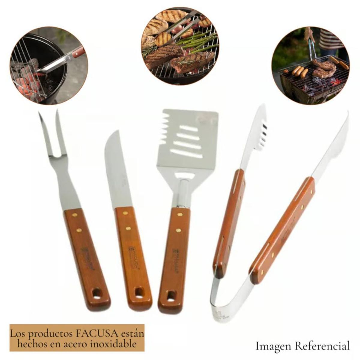 FACUSA - Set de Utensilios Facusa X 04PZS BBQ-MPC - 10254009