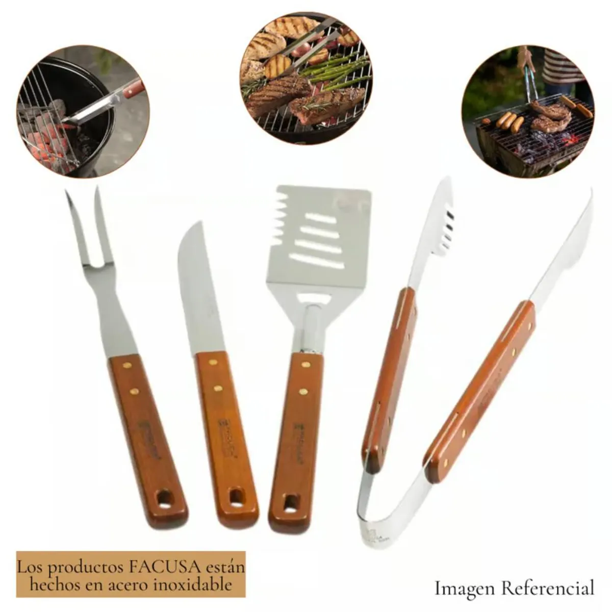 FACUSA - Set de Utensilios Facusa X 04PZS BBQ-MPC - 10254009