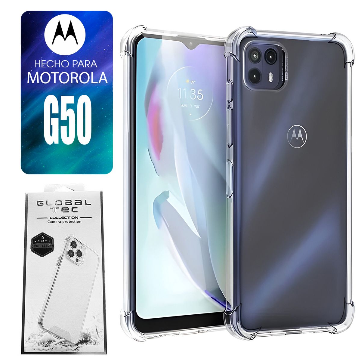 ASIA IMPORT - Space Case Para Motorola G50 Transparente