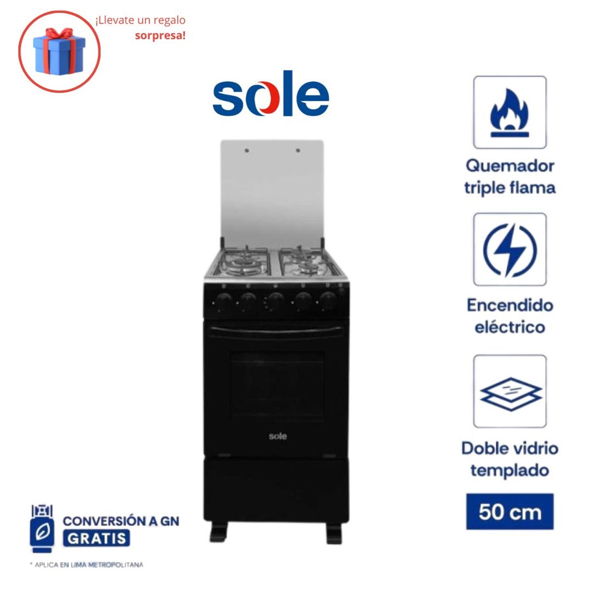 SOLE - Cocina de Pie Cali Sole GLP 50cm COSOL042
