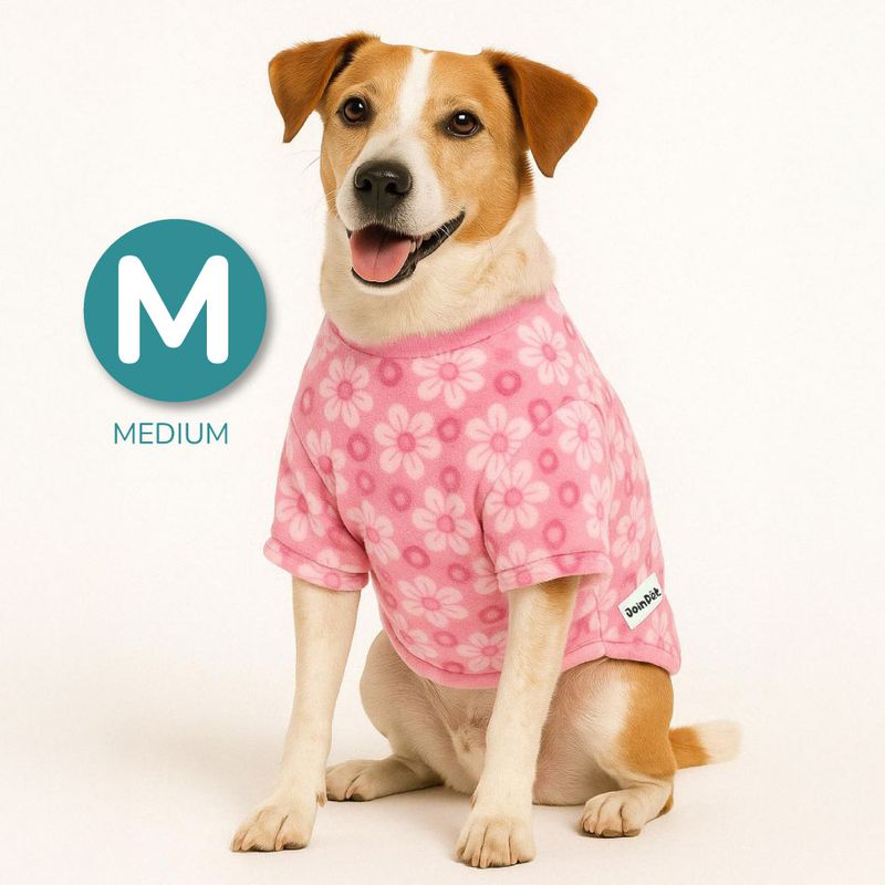 CAT OH - Polera Pink Flower  M - Ropa para perros