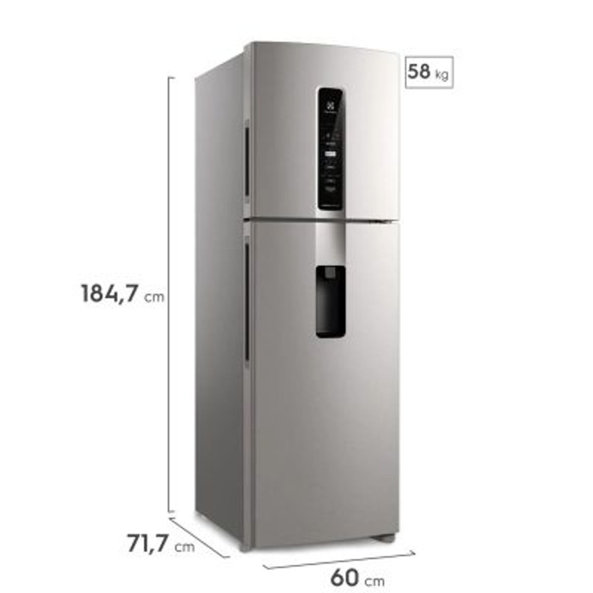 ELECTROLUX - Refrigerador Electrolux Top Freezer Efficient con AutoSense Inox Look 409L IW45S