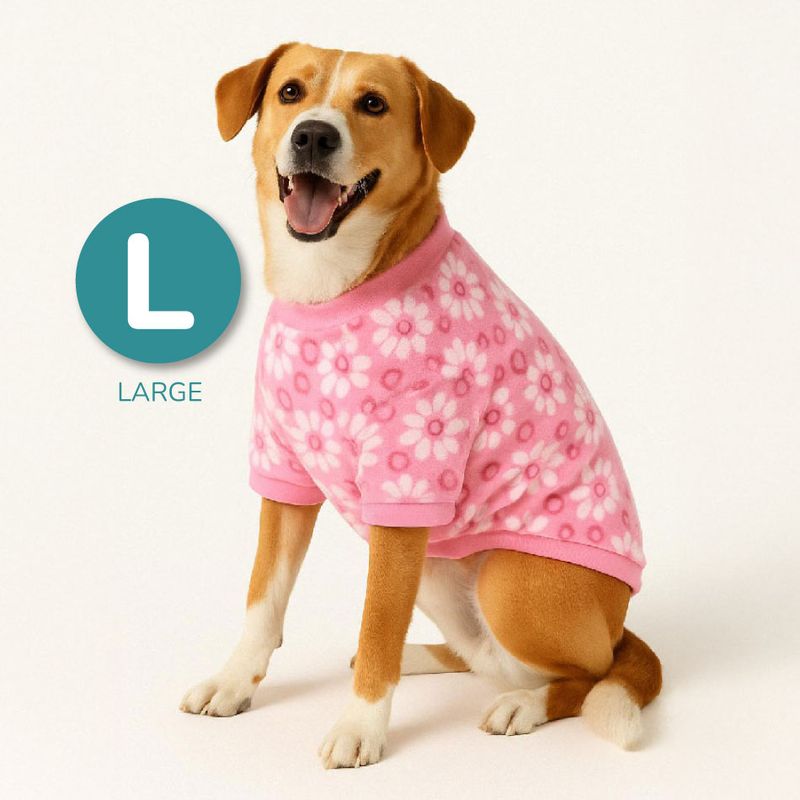 CAT OH - Polera Pink Flower  L - Ropa para perros