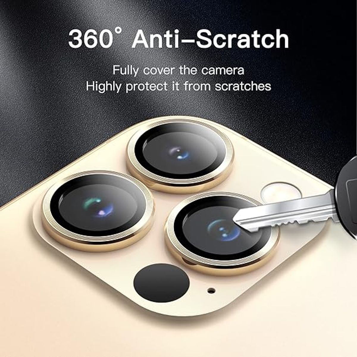GENERICO - Protector De Cámara IPhone 13 Pro / 13 Pro Max DORADO