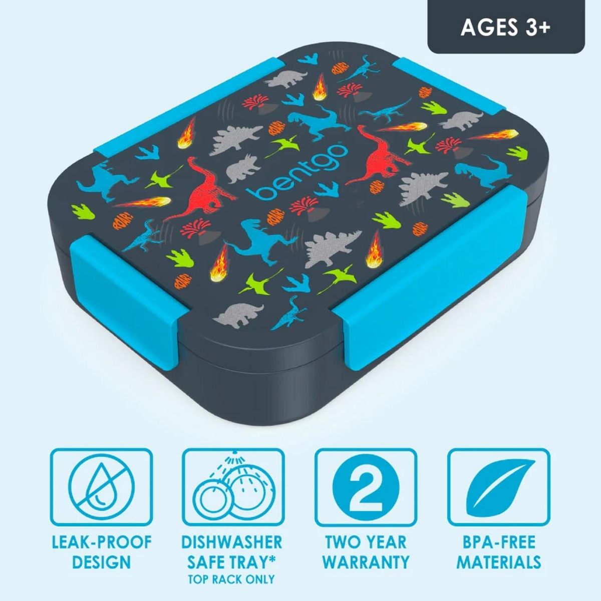 BENTGO - Lonchera Bentgo Kids Snap & Go - Dinosaurio