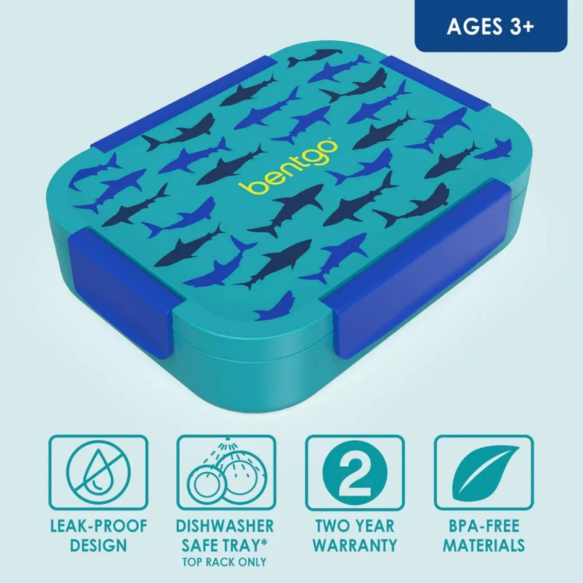 BENTGO - Lonchera Bentgo Kids Snap & Go - Tiburon