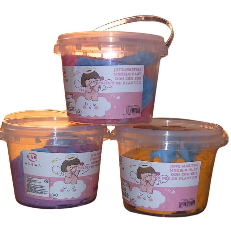 GENERICO - Set x3 Arena Magica 400g con 5 Moldes - Colores Variados