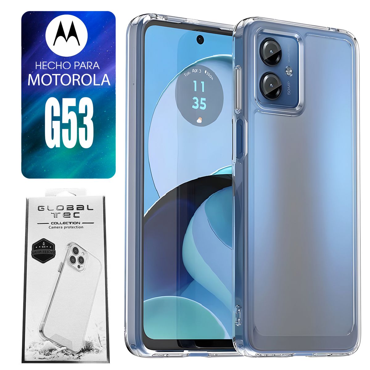 ASIA IMPORT - Space Case Para Motorola G53 Transparente