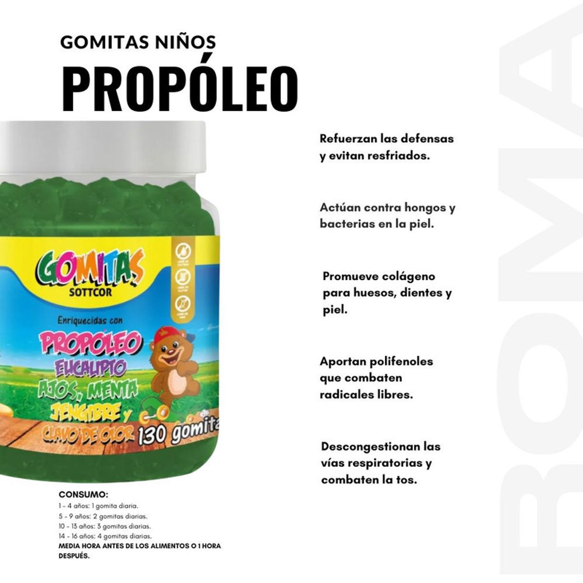 GENERICO - PACK 2 GOMITAS PROPÓLEO NIÑOS 130UND + GOMITAS ZINC NIÑOS 130UND