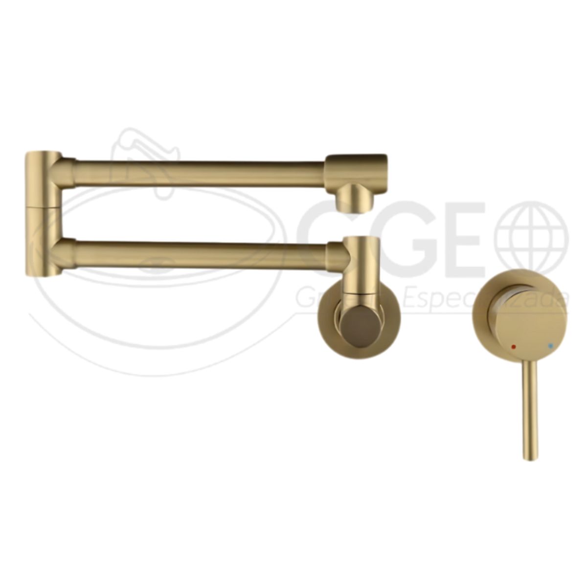 FRATELLI - MEZCLADORA  DE COCINA GIRATORIO  360  GRADOS   A LA PARED  DORADO