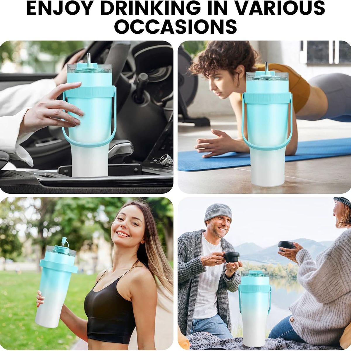 GENERICO - TERMO BOTELLA TOMATODO VASO GIGANTE TÉRMICO ACERO 1200ML