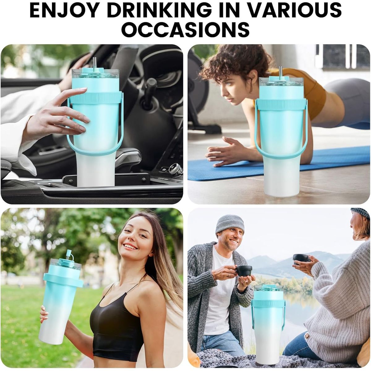 GENERICO - TERMO BOTELLA TOMATODO VASO GIGANTE TÉRMICO ACERO 1200ML