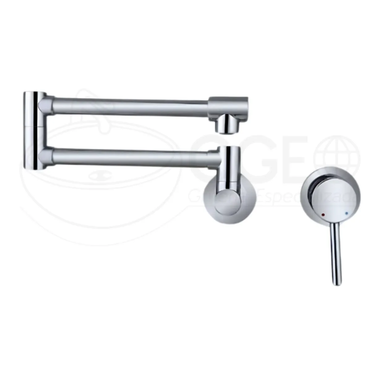 FRATELLI - MEZCLADORA  DE COCINA GIRATORIO  360  GRADOS   A LA PARED CROMADO