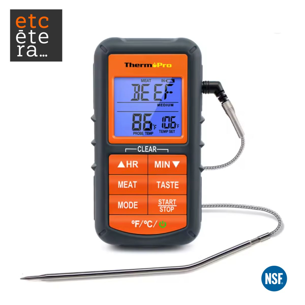 THERMOPRO - Termómetro de cocina digital Thermopro TP06B programable