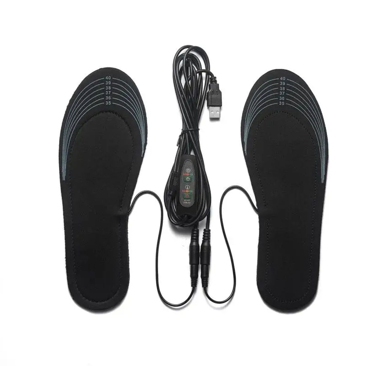 GENERICO - PLANTILLA CALEFACTORA USB PARA ZAPATO ZAPATILLAS TALLA 35-40