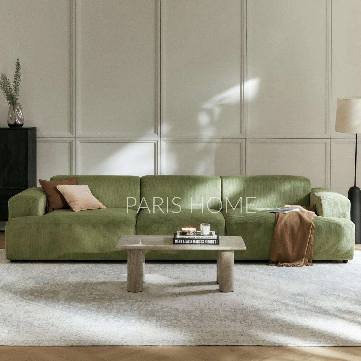 GENERICO - Sofá 4 Plazas Gala Pana - Verde Oliva