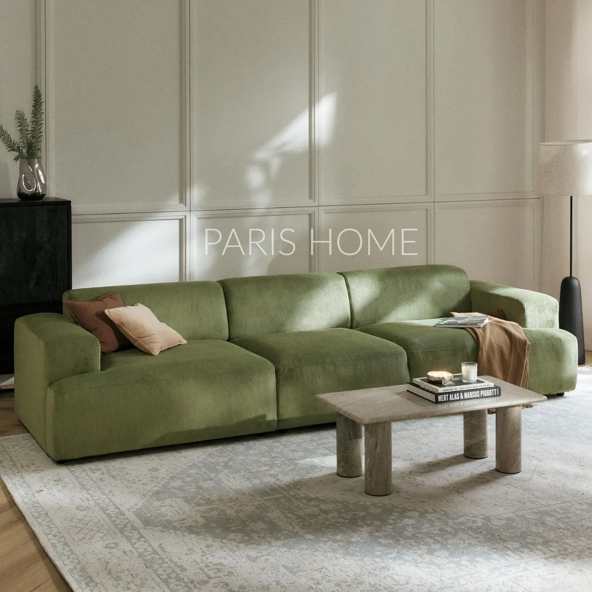 GENERICO - Sofá 4 Plazas Gala Pana - Verde Oliva