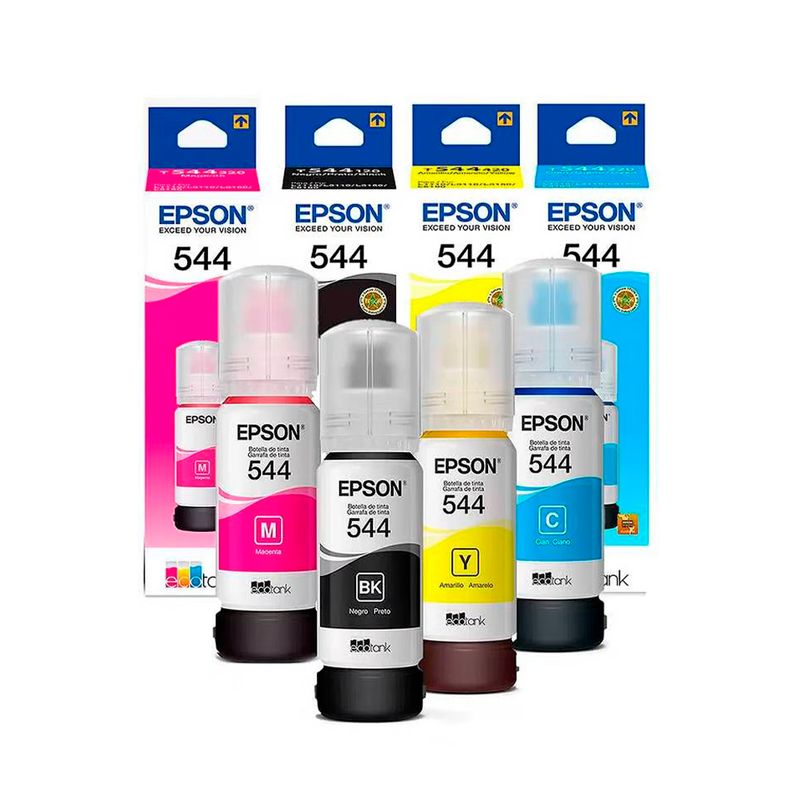 GENERICO - PACK TINTAS EPSON T544  NEGRO CYAN MAGENTA Y AMARILLO