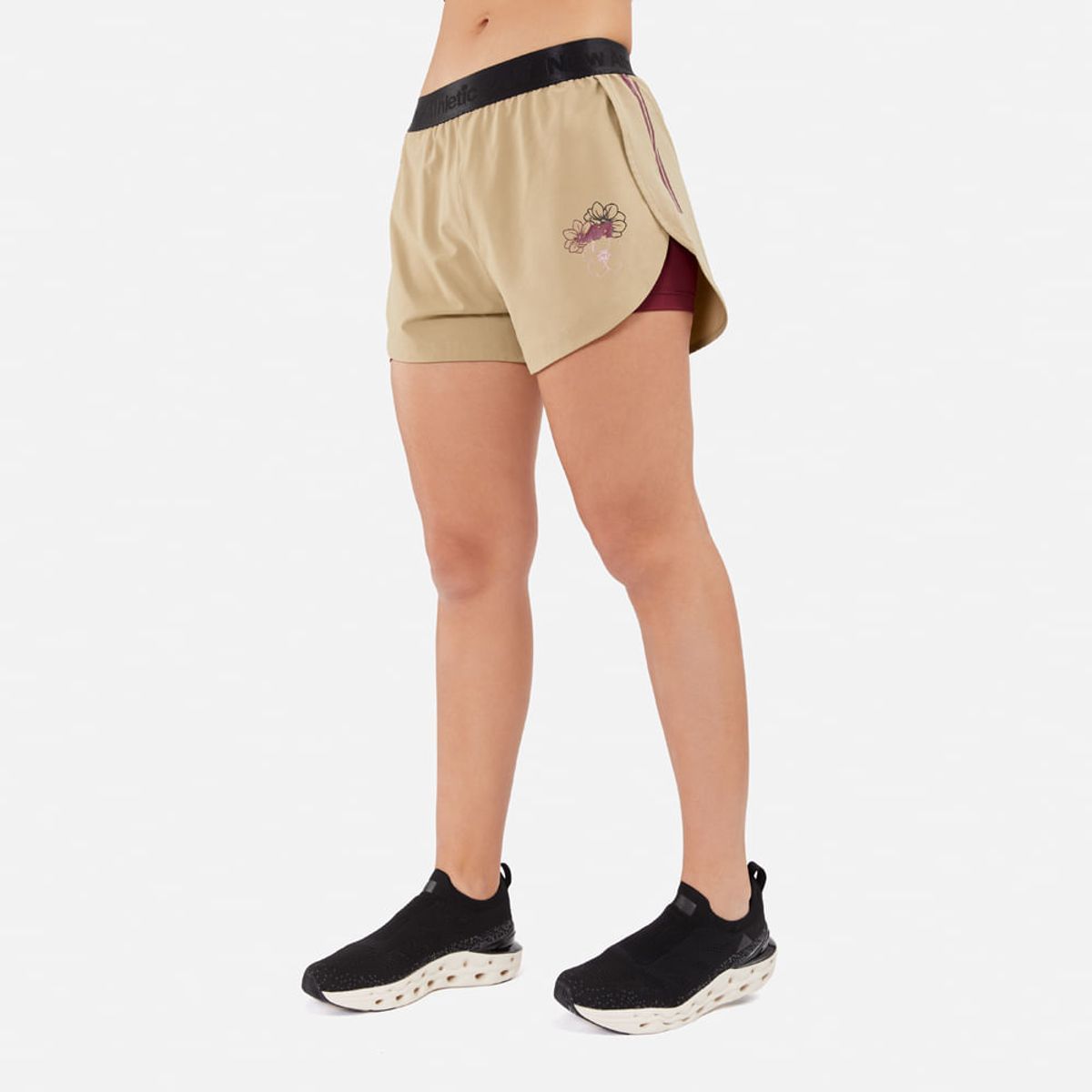NEW ATHLETIC - Short New Athletic Ada Beige Con Vino Mujer