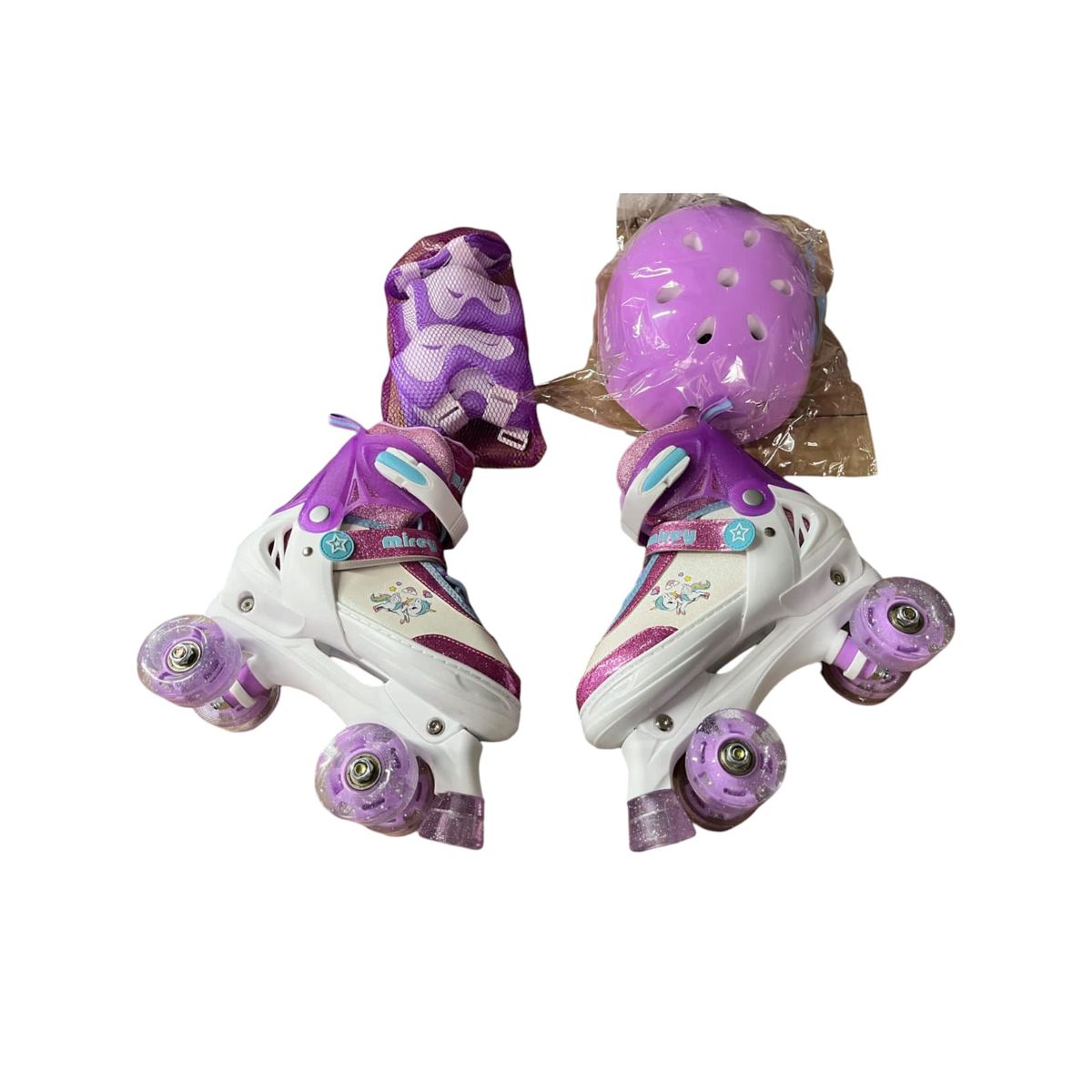 GENERICO - PATIN 4 RUEDAS LILA MIREY TALLA S 31 - 34
