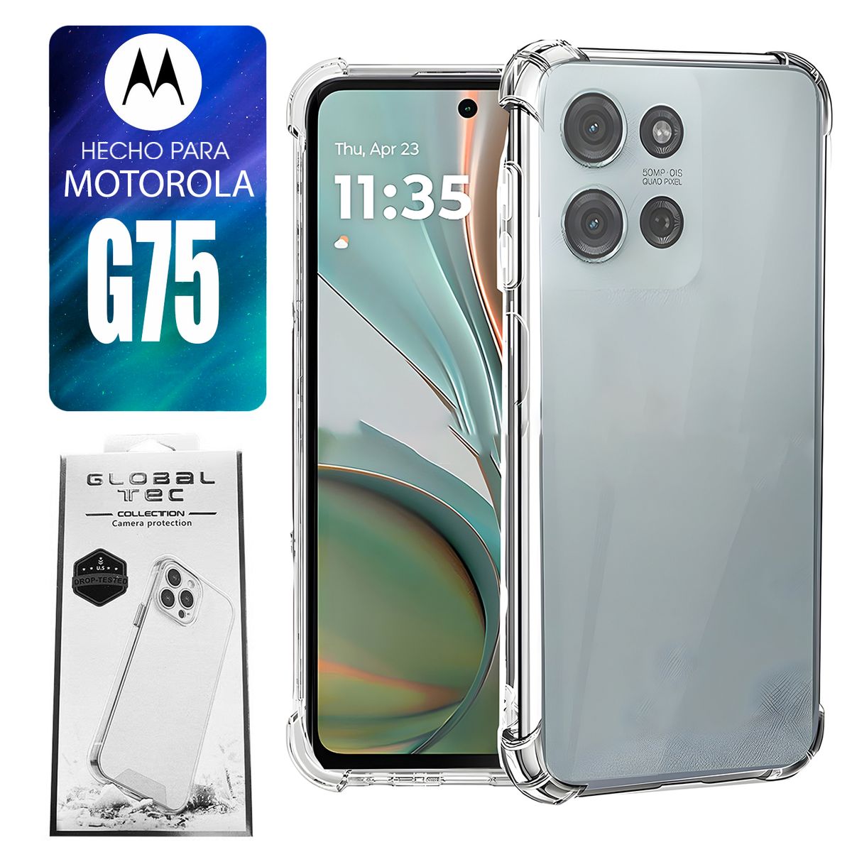 ASIA IMPORT - Space Case Para Motorola G75 Transparente