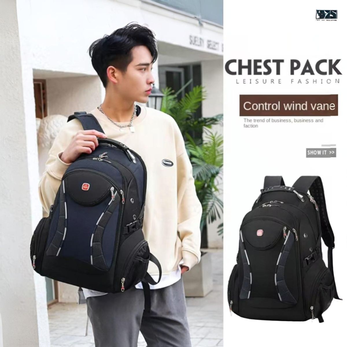 GENERICO - Mochila Antirrobo Sherpa WXL 1858 Portalaptop Urbana Estudios Viajes