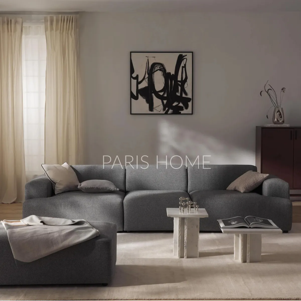 GENERICO - Sofá 4 Plazas Gala Tejido - Gris