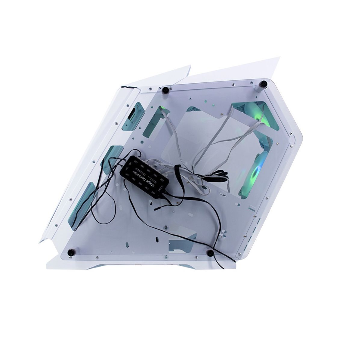 TEROS - Case TEROS TE-1316G Mid Tower USB 3.0 2.0 audio ventilador ARGB blanco