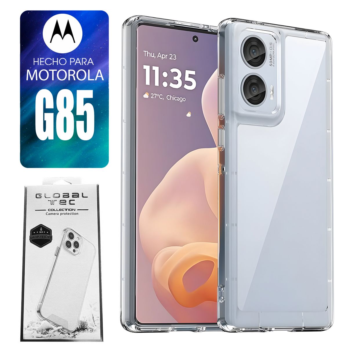 ASIA IMPORT - Space Case Para Motorola G85 Transparente