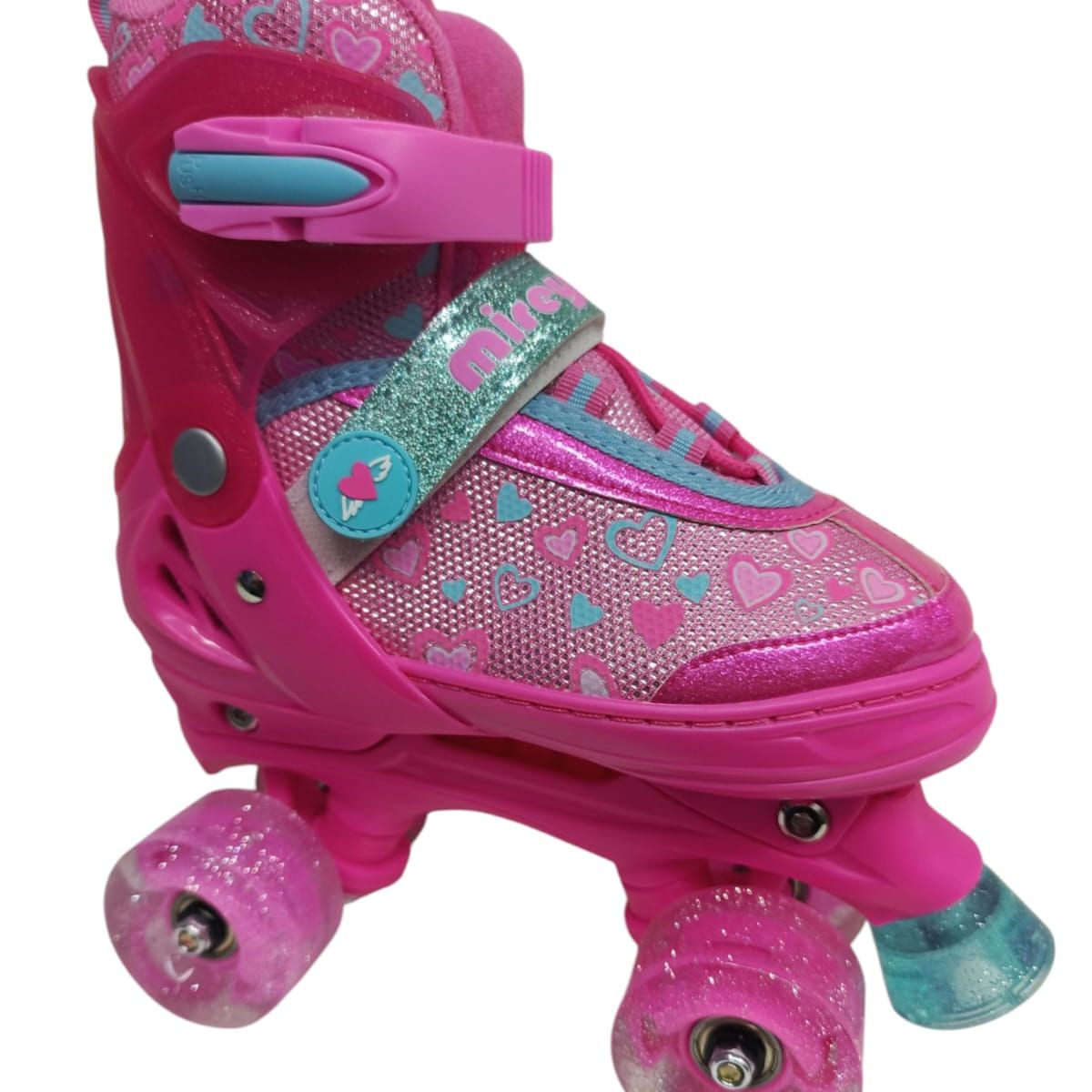 GENERICO - PATIN 4 RUEDAS FUCSIA MIREY TALLA S 31 - 34