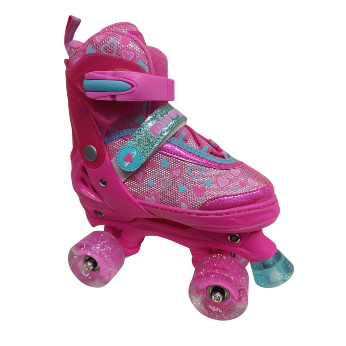 GENERICO - PATIN 4 RUEDAS FUCSIA MIREY TALLA S 31 - 34