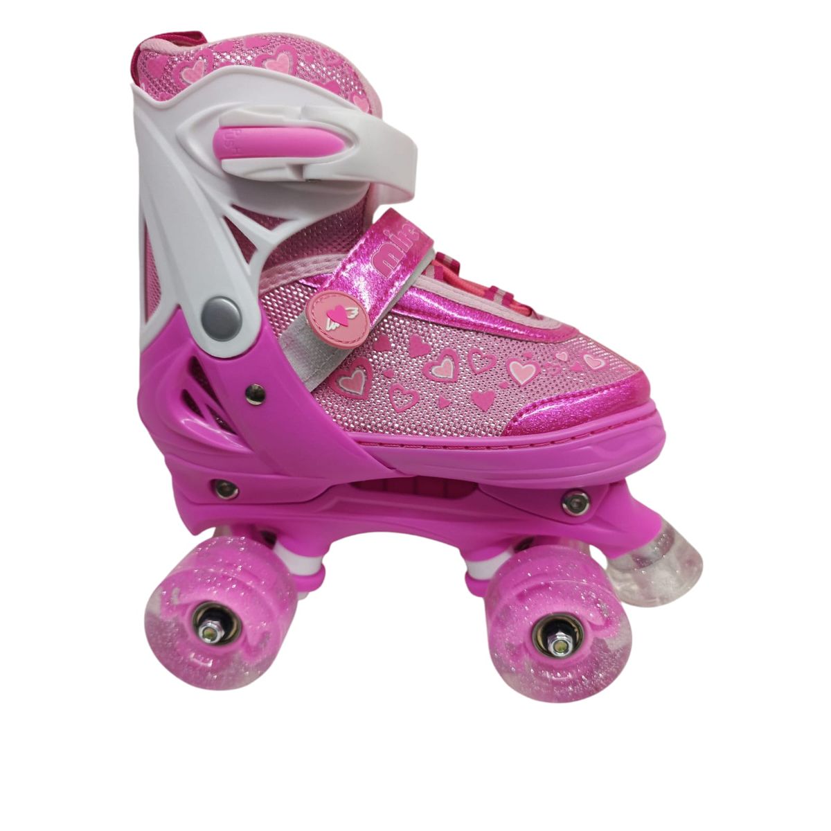 GENERICO - PATIN 4 RUEDAS ROSADO MIREY TALLA S 31 - 34