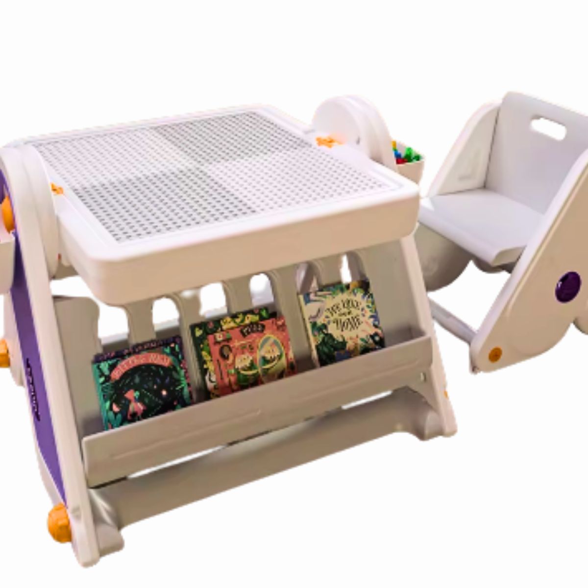 GENERICO - Escritorio multifuncional con pizarra acrilica infantil morado