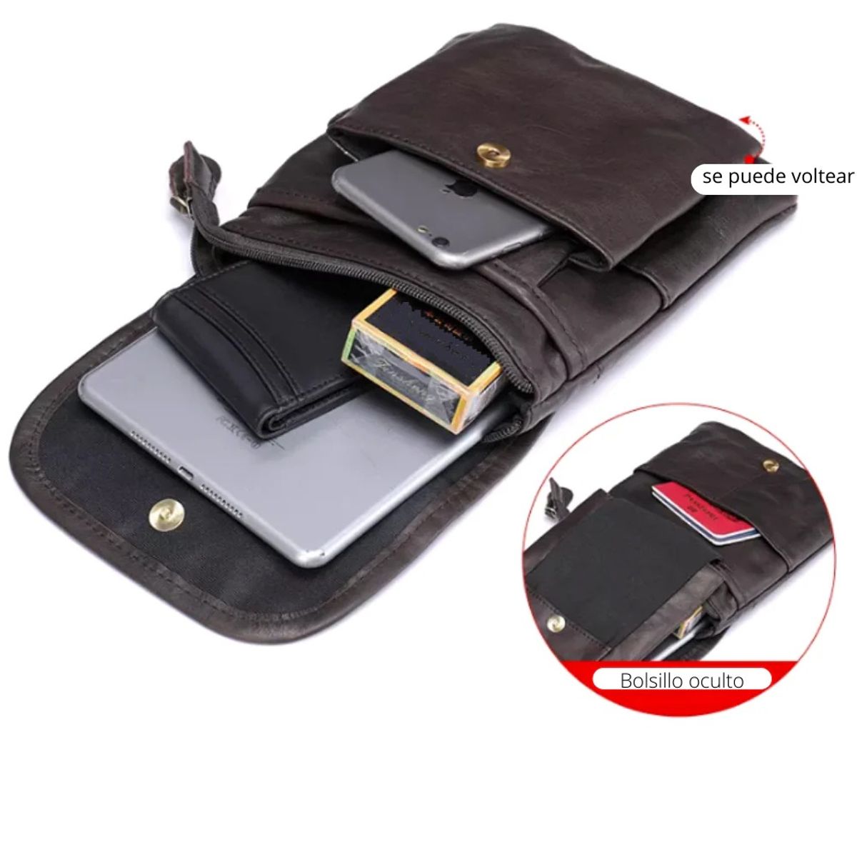 ARMUZ - Morral de cuero genuino Mujer 6013