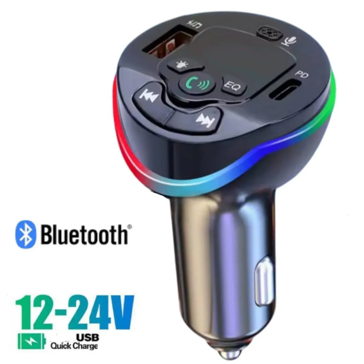 GENERICO - Adaptador Receptor Bluetooth para Auto Cargador Transmisor