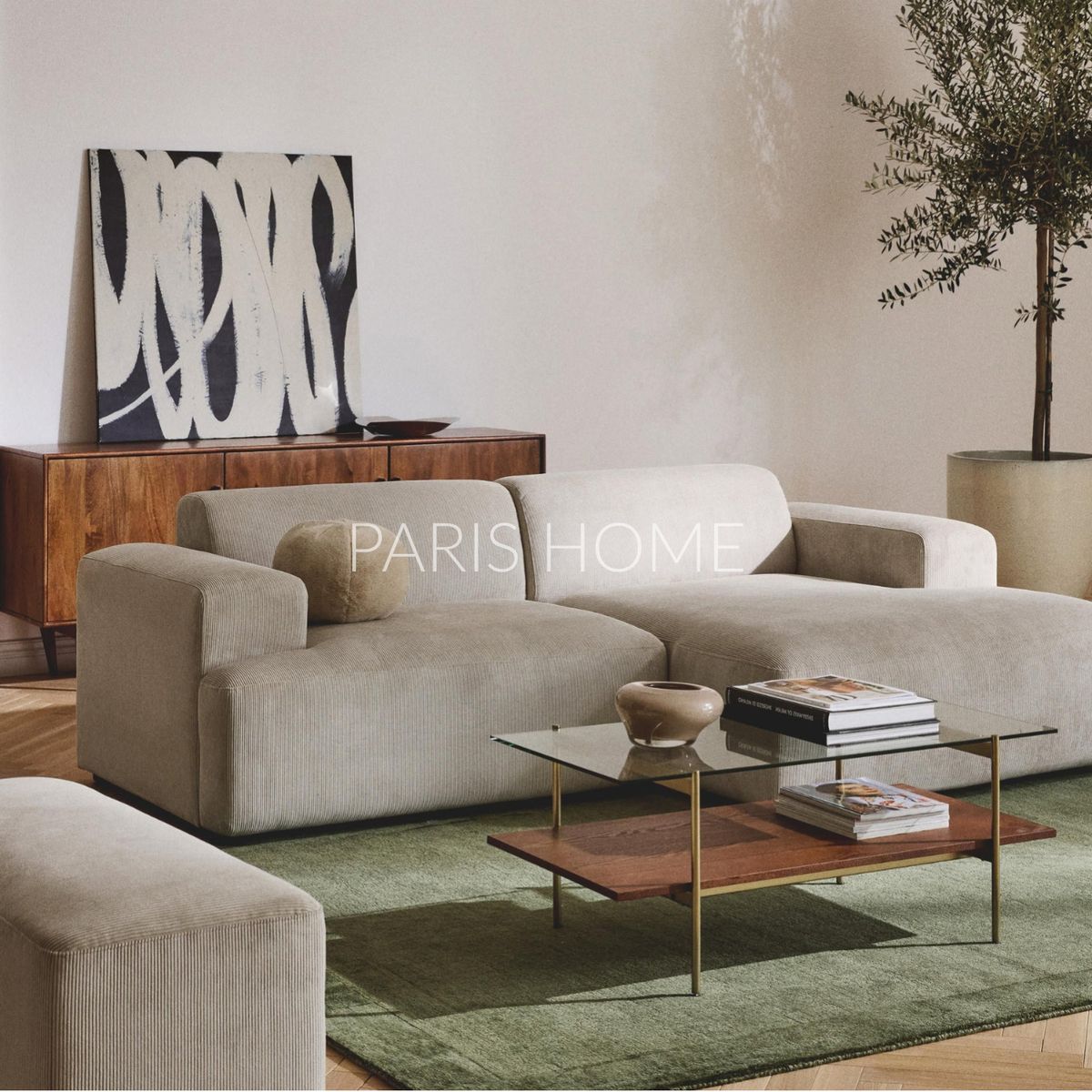 GENERICO - Sofá Derecho Seccional Esquinero 3 Plz Gala Pana - Beige Claro