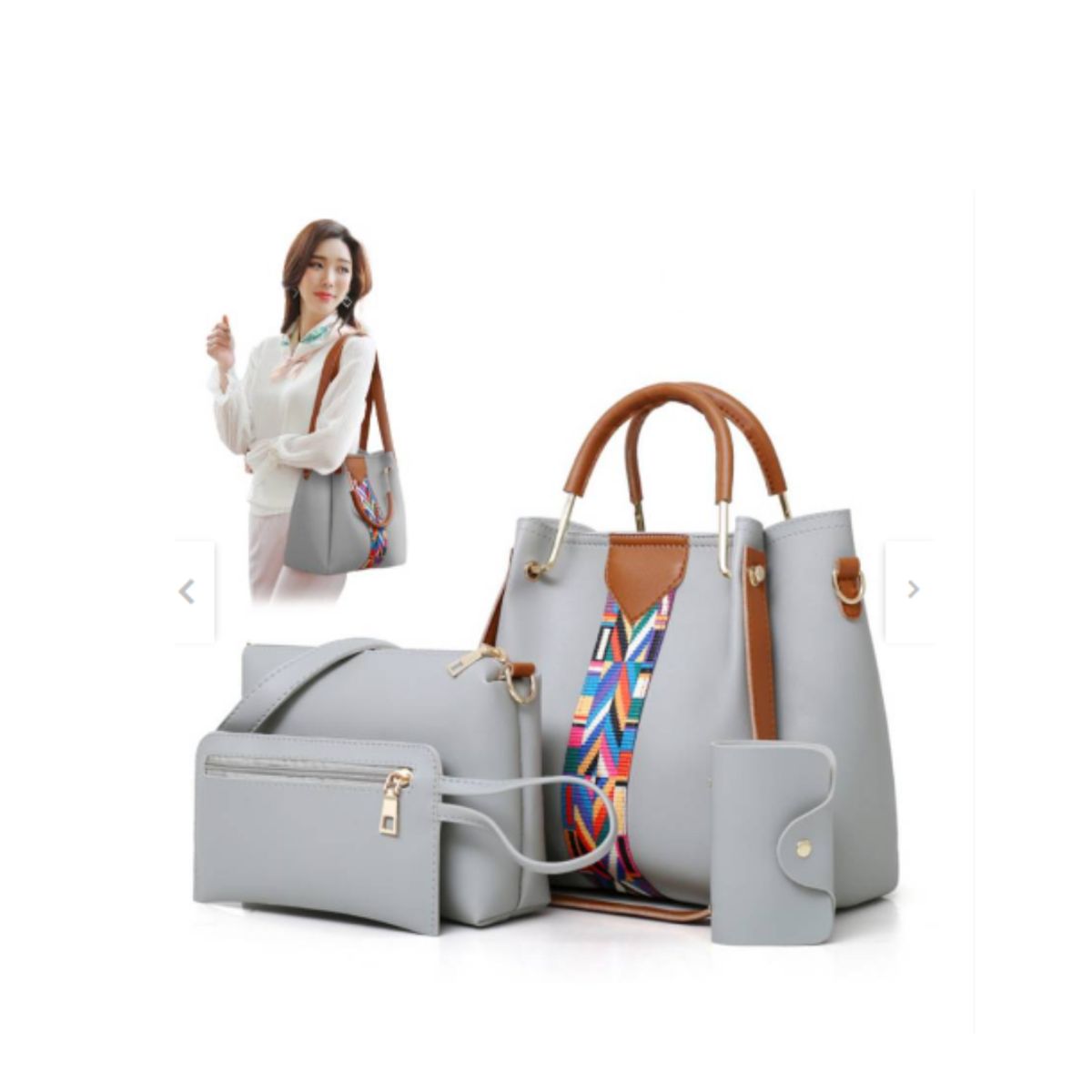 GENERICO - SET DE 4 BOLSAS MUJER COSMETIQUERA