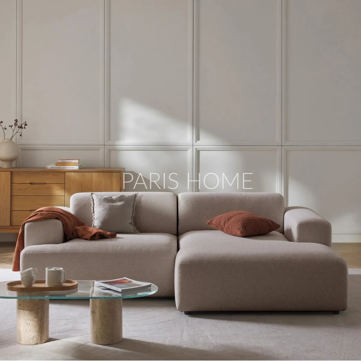 GENERICO - Sofá Derecho Seccional Esquinero 3 Plz Gala Tejido - Taupe