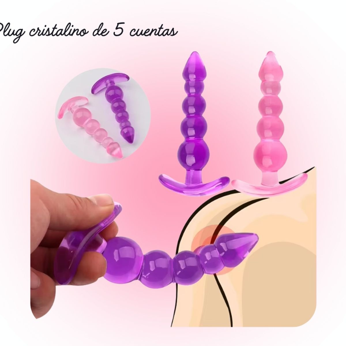 GENERICO - Plug anal hipoalergénico Cristalino