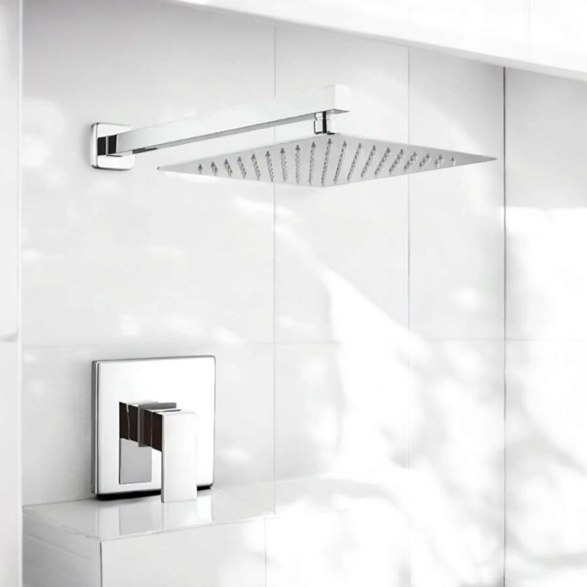 APACHE - COMBO SET Mezcladora Monocomando + Ducha 25cm Acero Inoxidable Cromado