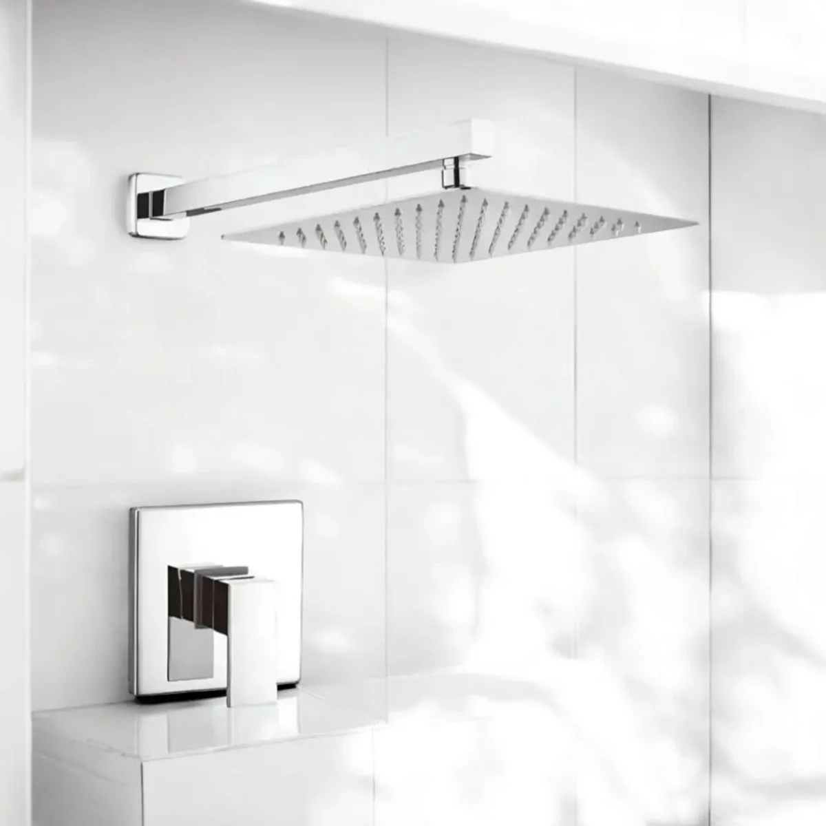 APACHE - COMBO SET Mezcladora Monocomando + Ducha 25cm Acero Inoxidable Cromado