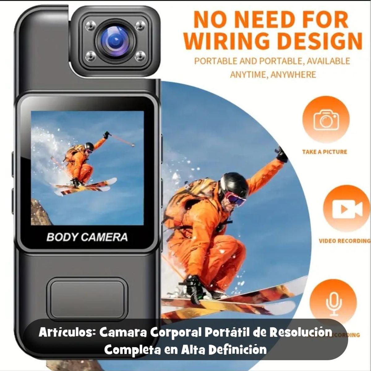 GENERICO - VIDEO CAMARA CORPORAL COLOR NEGRO